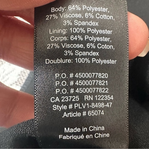 Aritzia Babaton Black Masu Deep V Midi Dress Sz 2 - Picture 11 of 14